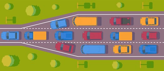 Bottleneck Traffic Jam Road Dense Traffic On Motorway Or Highway 524x229 Bottleneck Traffic Jam Road Dense Traffic On Motorway Or Highway