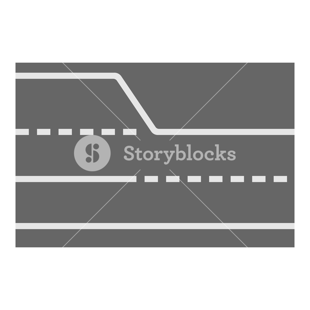 1000x1000 Road Element Top View Icon Cartoon Illustration Of Road Element