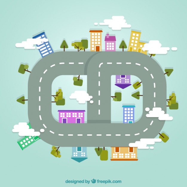 626x626 City Road In Top View Vector Free Download