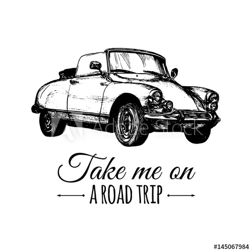 Take Me On A Road Trip Vector Typographic Poster Hand Sketched 500x500 Take Me On A Road Trip Vector Typographic Poster Hand Sketched