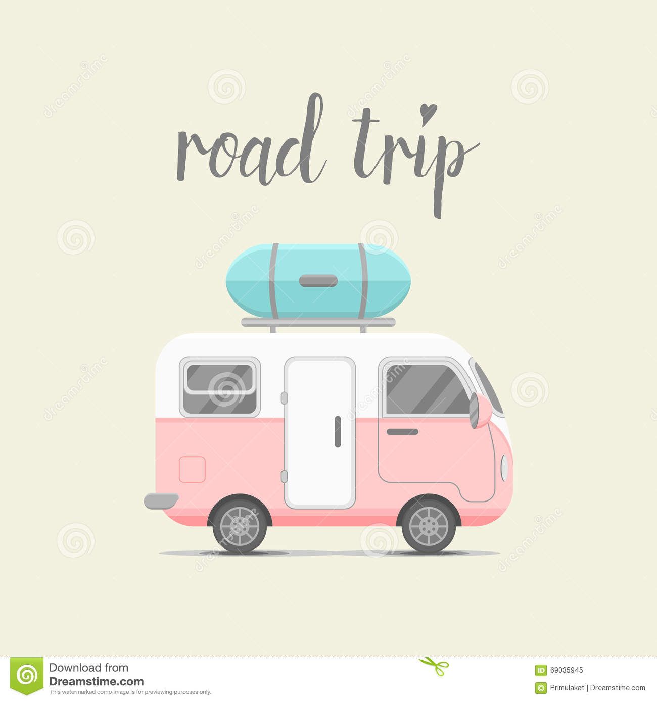Mini House Vector, Pink Trailer 1300x1390 Mini House Vector, Pink Trailer