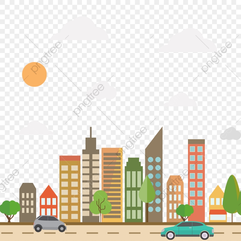 800x800 Flat City Road Vector Png, City, Road, Vector Design Png