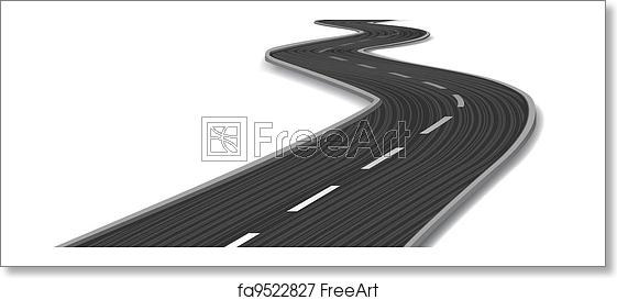 561x273 Free Art Print Of Curved Road Vector Curved Road Bridge Vector