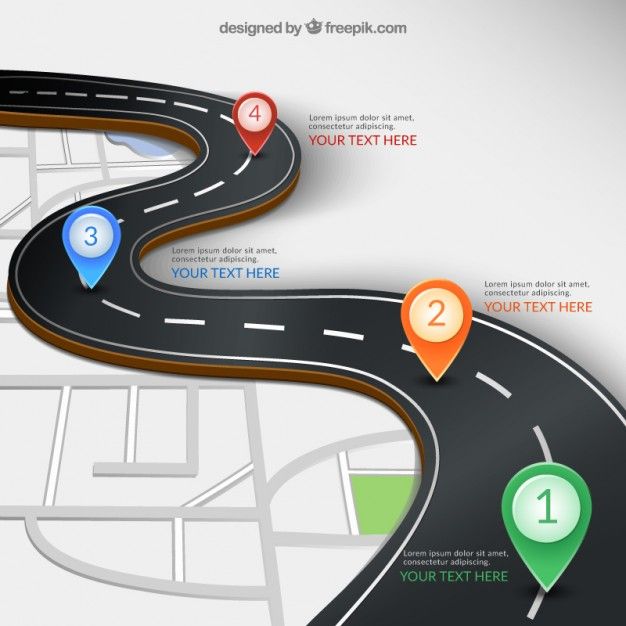 626x626 Road Infographic Free Vector Illustration Powerpoint Design