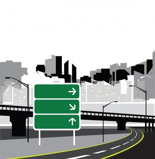 City Road Skyline Sign With Bridge And City Background Download 610x626 City Road Skyline Sign With Bridge And City Background Download