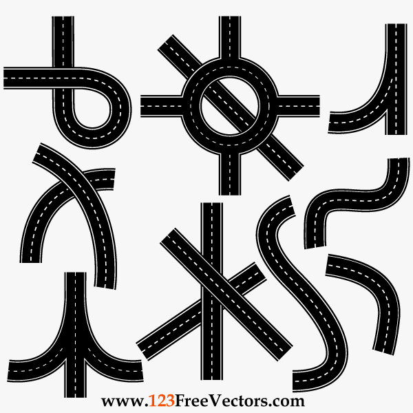 Roads Vector Collection Download Free Vector Art Free Vectors 600x600 Roads Vector Collection Download Free Vector Art Free Vectors