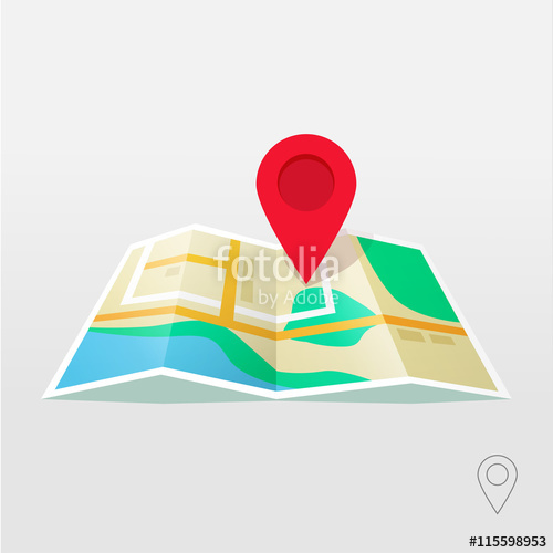 500x500 Road Map Marker Pointer With Road Map Vector Icon Design Pin