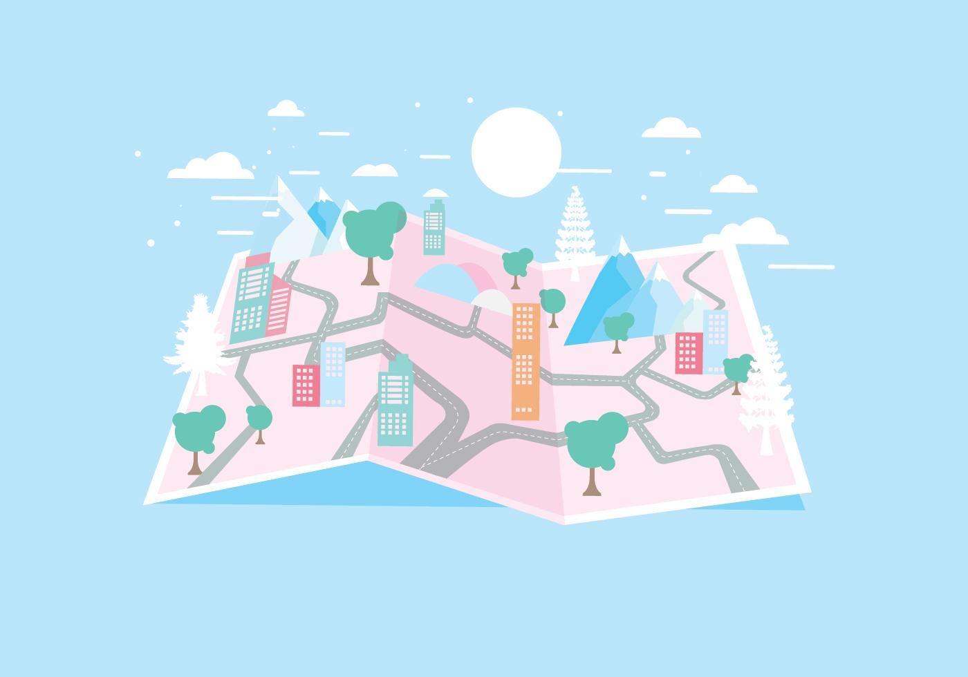 1400x980 Roadmap Vector Travel In Vector Art, Design, Art