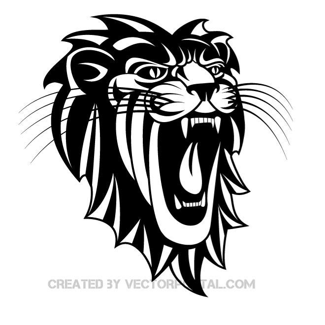 Roaring Lion Vector Image 660x660 Roaring Lion Vector Image