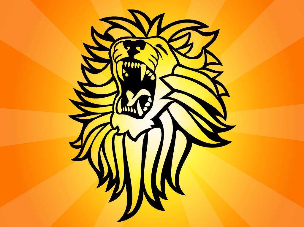 Roaring Lion Vector Art Graphics 1024x765 Roaring Lion Vector Art Graphics