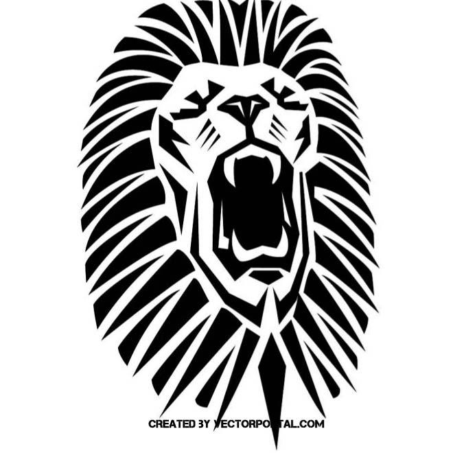 Lion Roaring Head Vector 660x660 Lion Roaring Head Vector