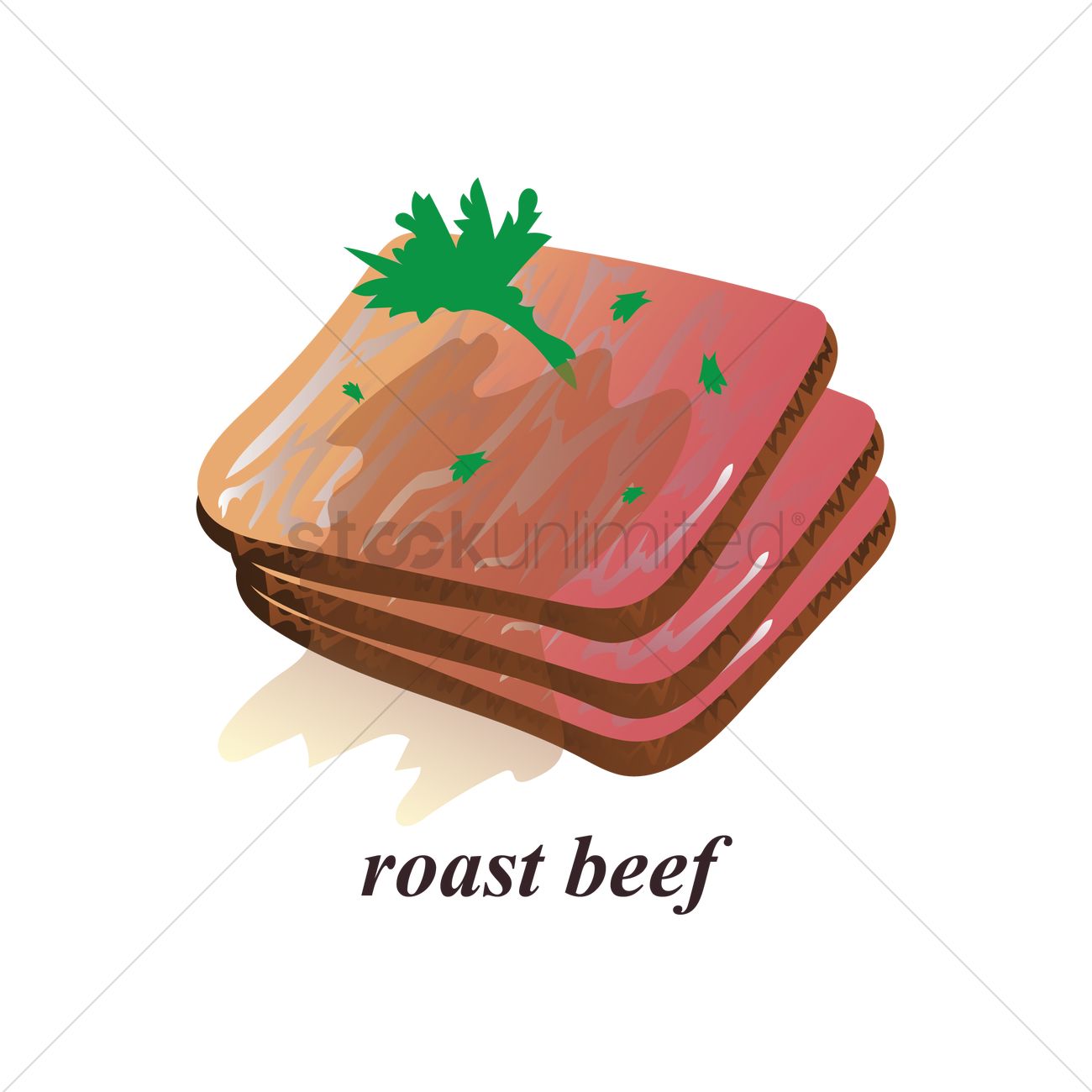 1300x1300 Roast Beef Vector Image