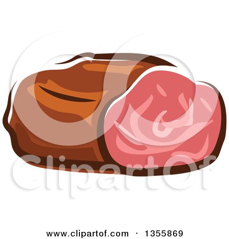 450x470 Clipart Of A Cartoon Roast Beef