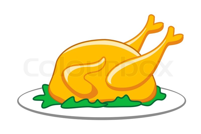 800x533 Illustration Of Roasted Chicken On Stock Vector Colourbox
