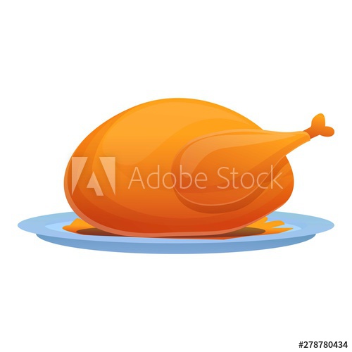 500x500 Roasted Chicken Icon Cartoon Of Roasted Chicken Vector Icon