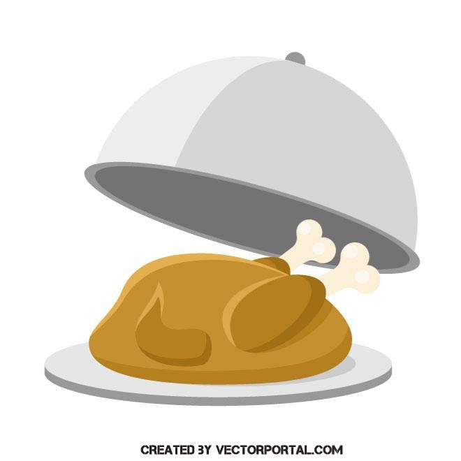 660x660 Roasted Chicken Vector Image Food And Drink Vectors Roast