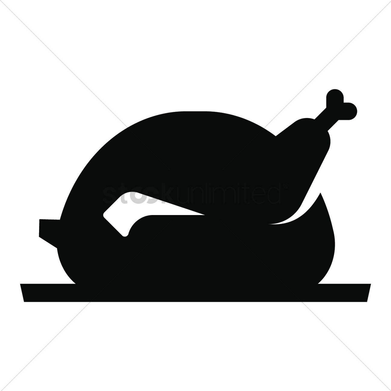 1300x1300 Roast Turkey Vector Image