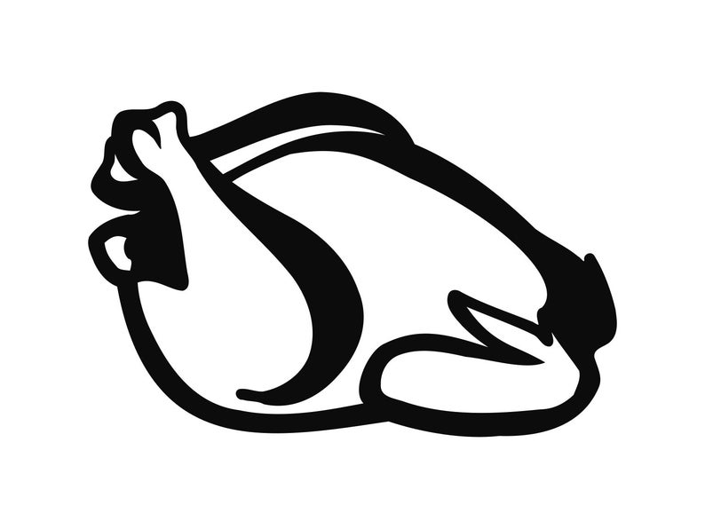 794x596 Thanksgiving Turkey Roast Turkey Silhouette Vector Etsy