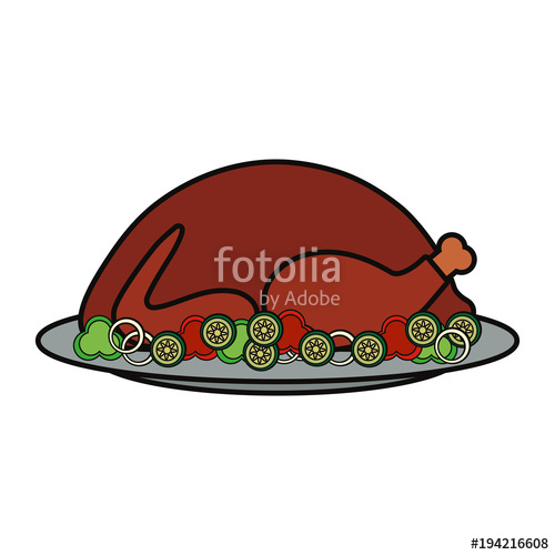 500x500 Roast Turkey Vector Illustration Stock Image And Royalty Free