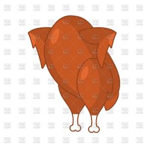 300x300 Photostock Vector Cooked Chicken Food Dinner Meat Roast Meal