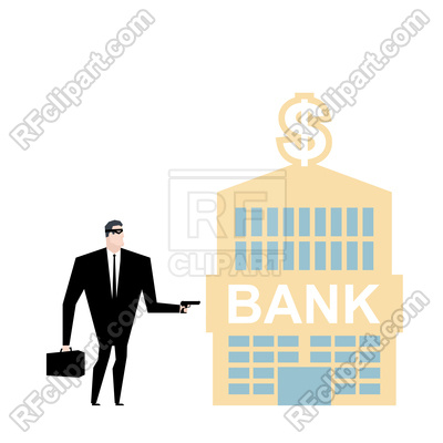Bank Robbery Robber And Bank Building Vector Image Of Business 400x400 Bank Robbery Robber And Bank Building Vector Image Of Business