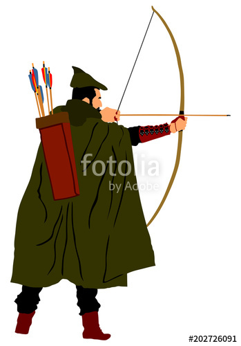 Archer Vector Illustration Isolated On White Background Robin 349x500 Archer Vector Illustration Isolated On White Background Robin