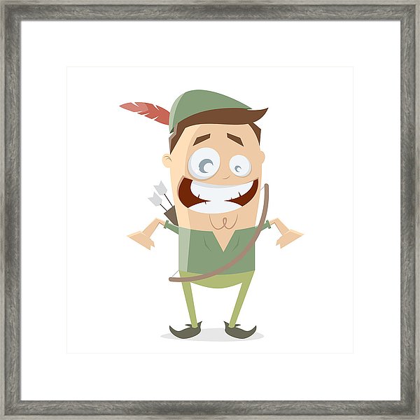 Robin Hood Cartoon Vector Framed Print 600x600 Robin Hood Cartoon Vector Framed Print