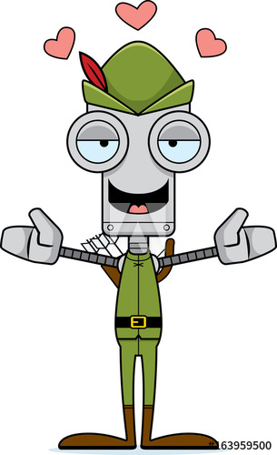 Cartoon Robin Hood Robot Hug 305x500 Cartoon Robin Hood Robot Hug
