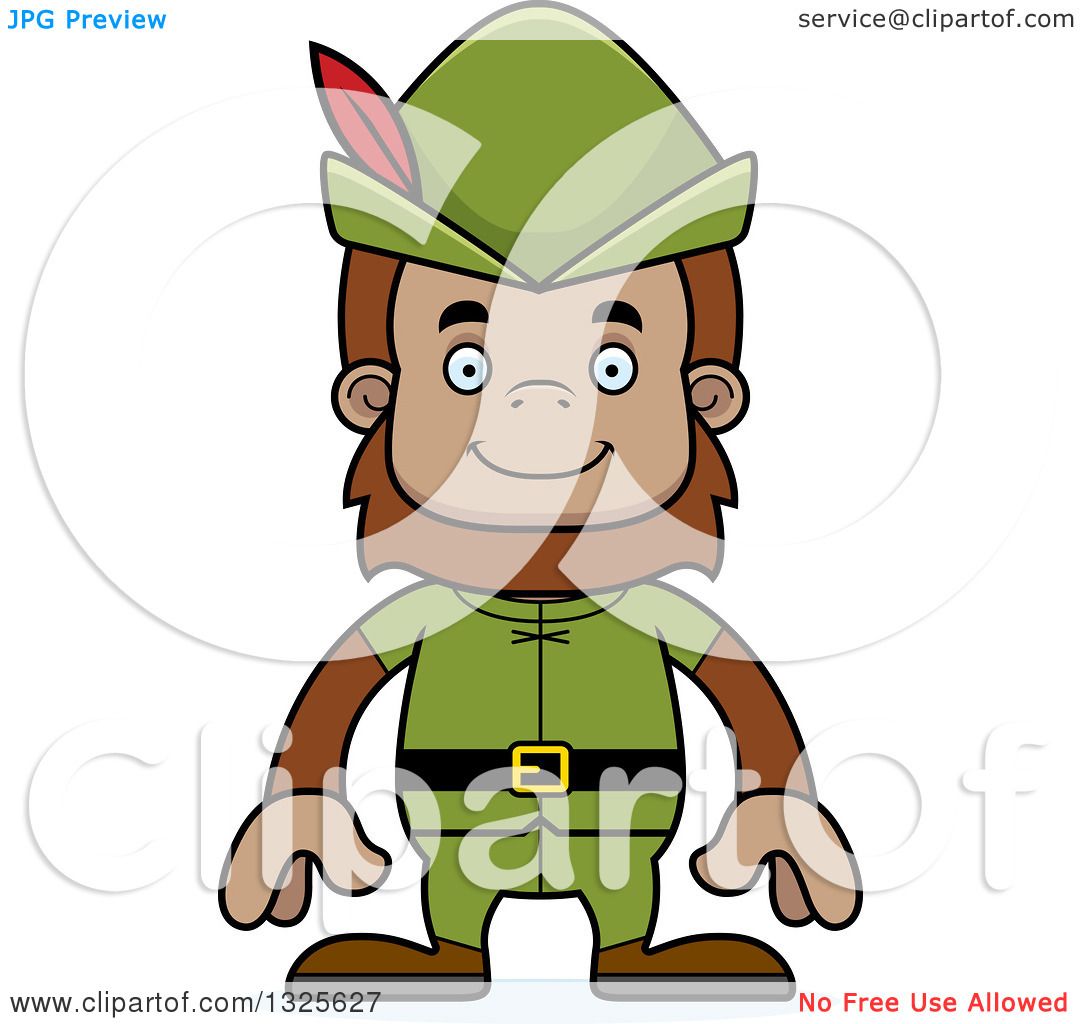 Clipart Of A Cartoon Happy Robin Hood Bigfoot 1080x1024 Clipart Of A Cartoon Happy Robin Hood Bigfoot