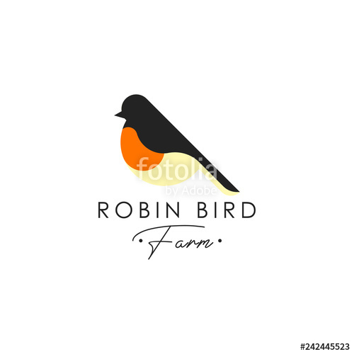 500x500 Robin Bird Logo Template Stock Image And Royalty Free Vector