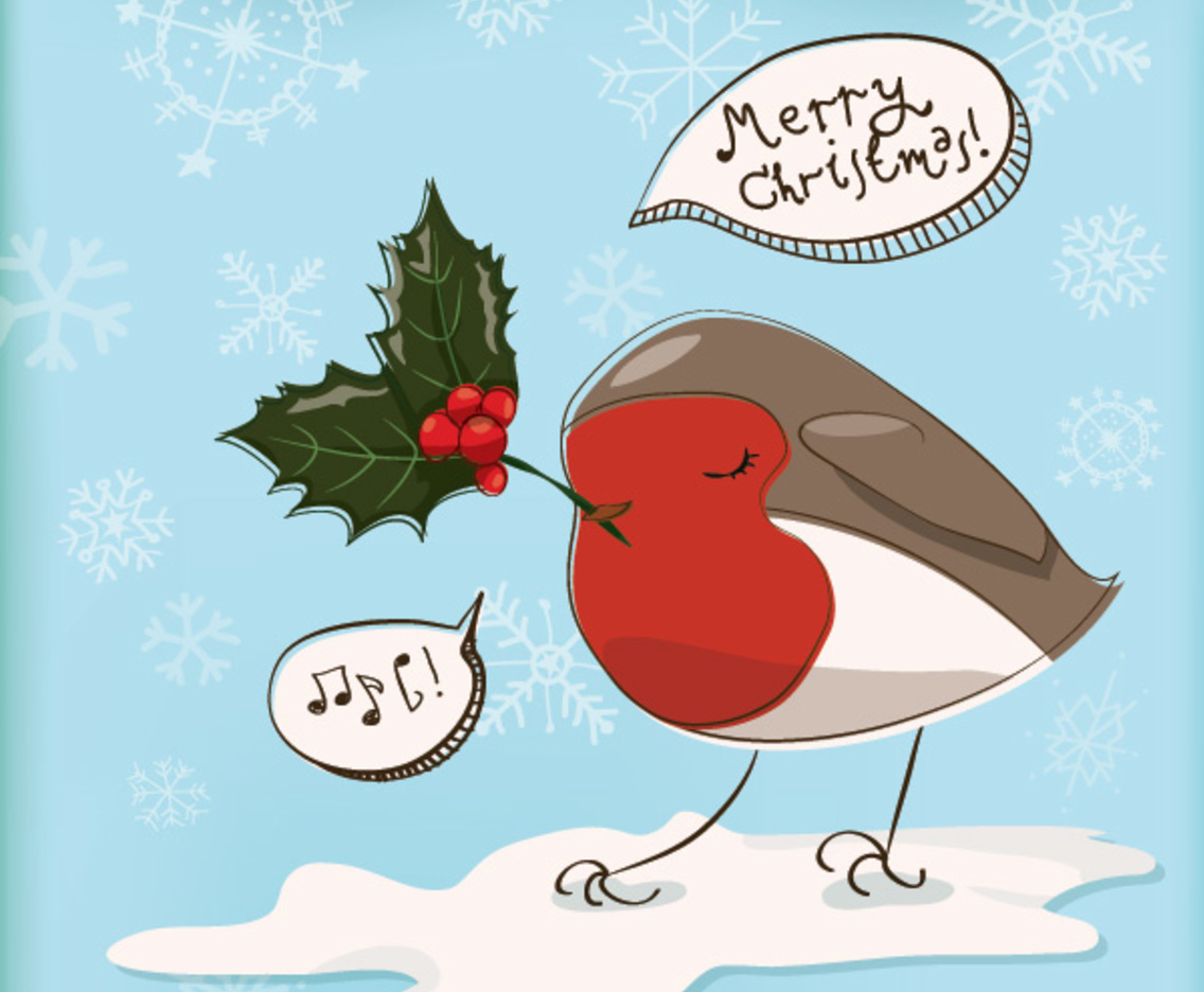 1136x936 Christmas Robin Vector Art Graphics
