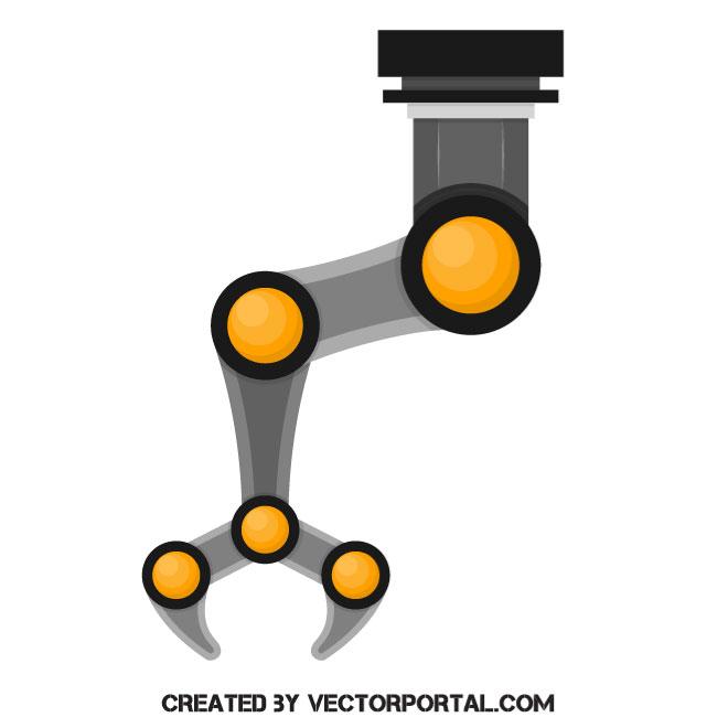660x660 Robotic Arm Vector Image