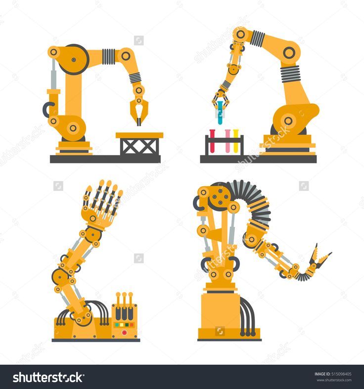 736x785 Vector Robot Set Of Robotic Arms, Hands Vector Robot Icons Set