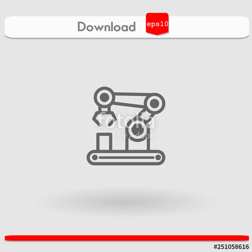500x500 Robot Arm Vector Icon Stock Image And Royalty Free Vector