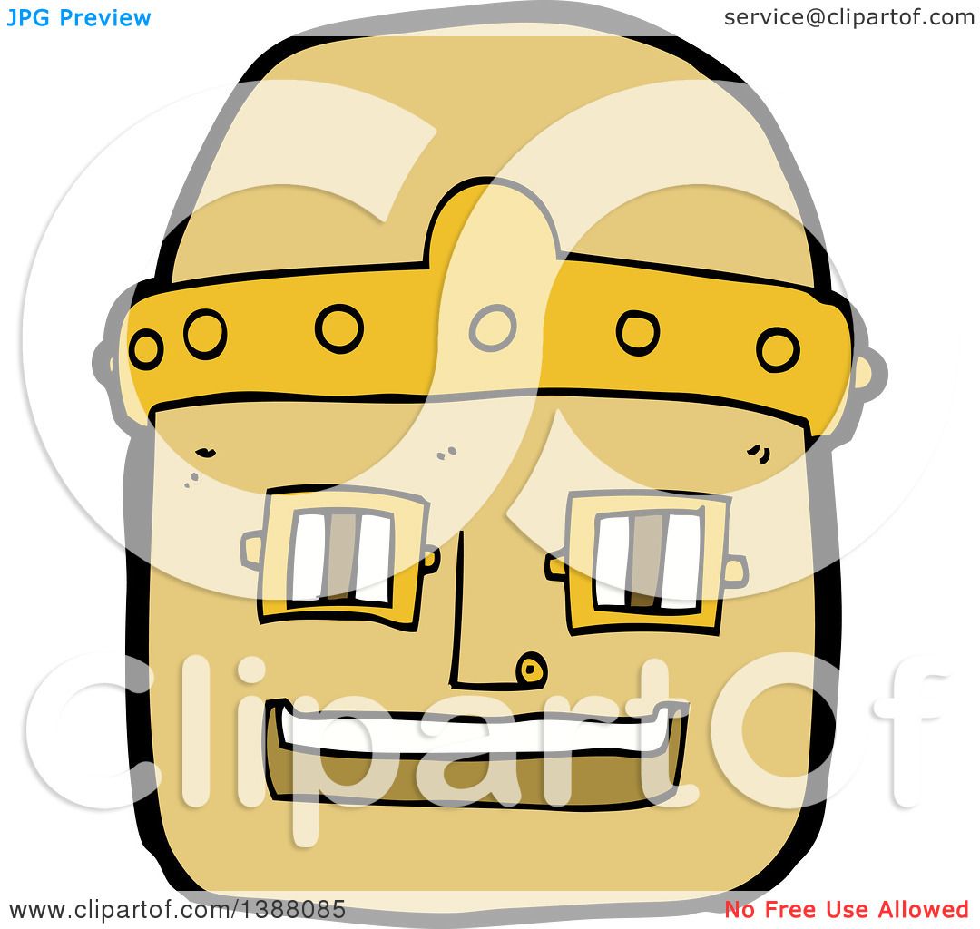 1080x1024 Clipart Of A Cartoon Robot Face