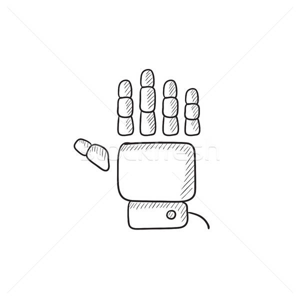 600x600 Robot Hand Sketch Icon Vector Illustration Andrei Krauchuk