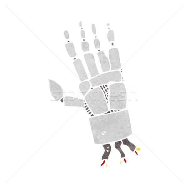 600x600 Cartoon Robot Hand Vector Illustration Lineartestpilot