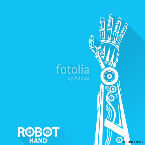 500x500 Vector Robotic Arm Symbol Robot Hand Stock Image And Royalty