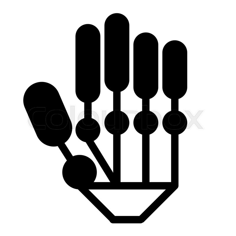 800x800 Mechanical Hand Solid Icon Modern Stock Vector Colourbox