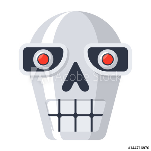 Robot Head, Vector Illustration In Flat Style 500x500 Robot Head, Vector Illustration In Flat Style