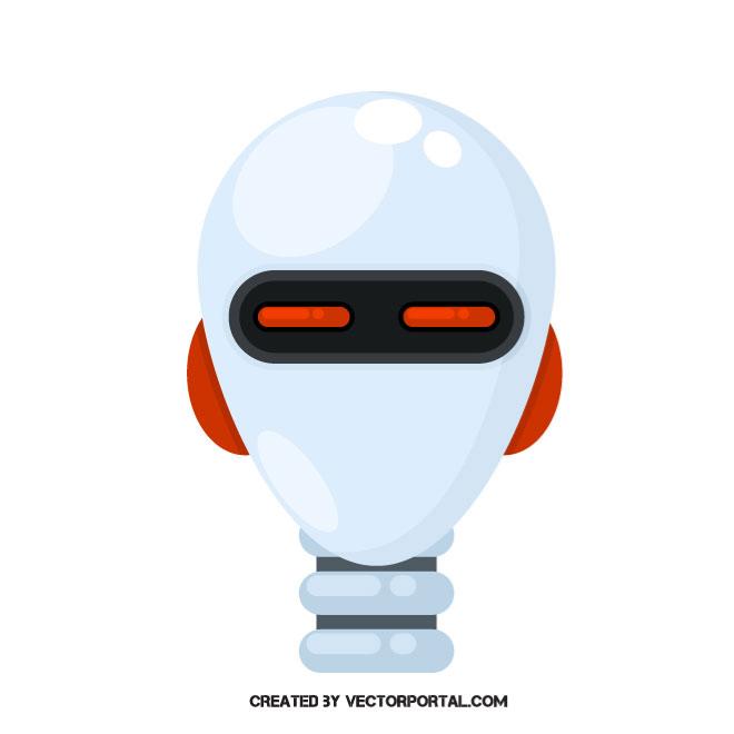 Robot Head Vector Image 660x660 Robot Head Vector Image