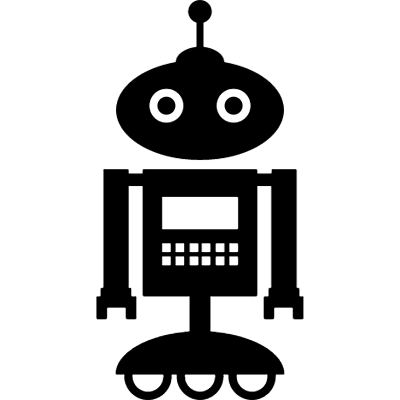 Robot Standing Over Wheels With An Antenna On The Head Free 400x400 Robot Standing Over Wheels With An Antenna On The Head Free