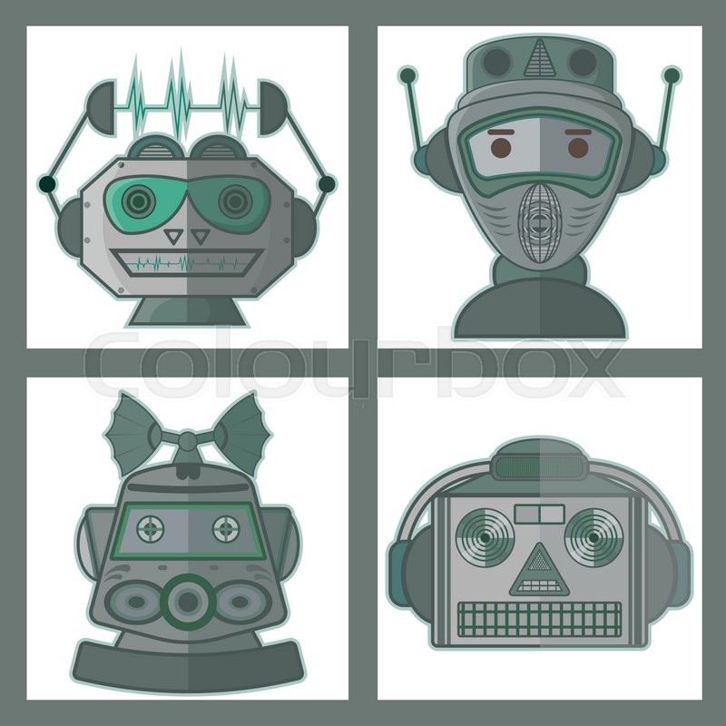 Tin Toy Robot Head Vector New Design Stock Vector Colourbox 800x800 Tin Toy Robot Head Vector New Design Stock Vector Colourbox