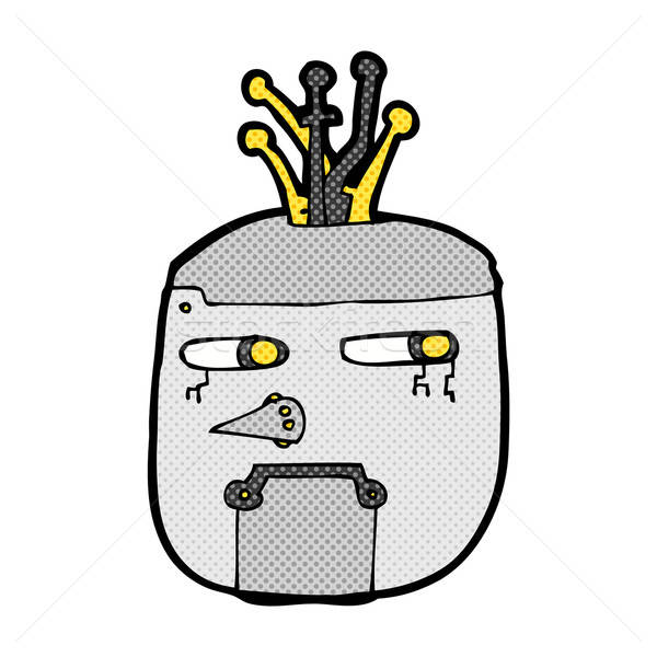 Comic Cartoon Robot Head Vector Illustration Lineartestpilot 600x600 Comic Cartoon Robot Head Vector Illustration Lineartestpilot