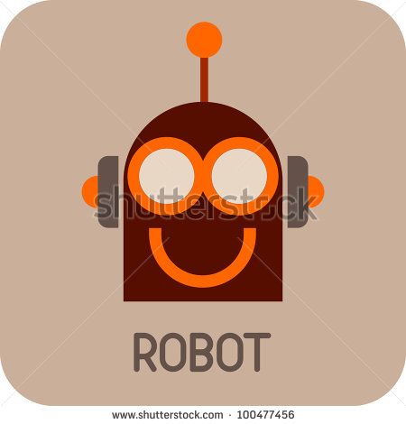Stock Vector Robot Head 450x470 Stock Vector Robot Head