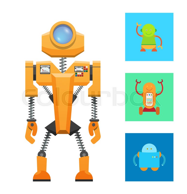 771x800 Futuristic Machine Concept, Yellow Stock Vector Colourbox