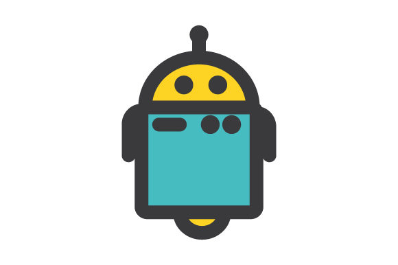 580x386 Robot Icon Vector Graphic