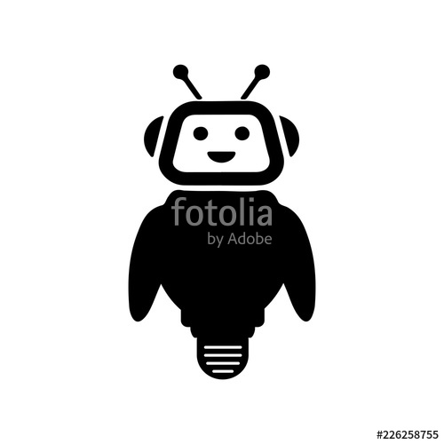 500x500 Cartoon Robot Icon Vector Stock Image And Royalty Free Vector