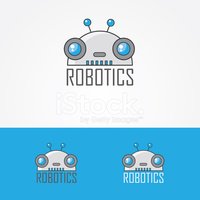 200x200 Robot Logo Design Element Vector Illustration For Technology Stock