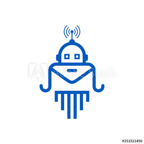 500x500 Octopus Robot Logo Vector